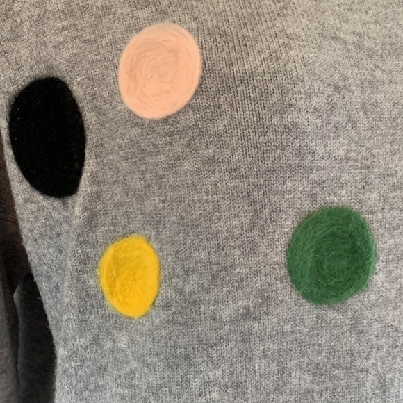 Gray Polka Dot Sweater - Picture 3 of 6
